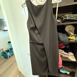 Halston heritage Black Asymmetrical Dress